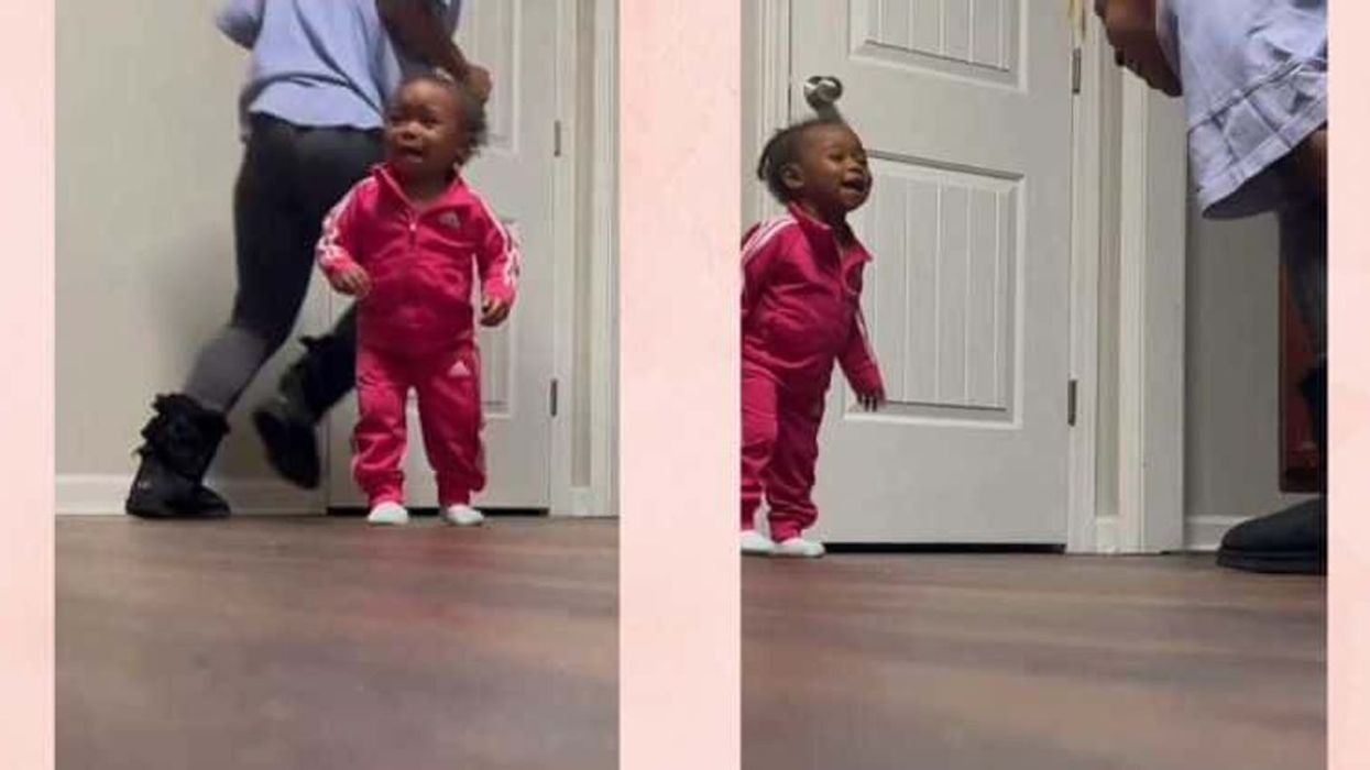 A crying child is soothed in an instant by her mother.