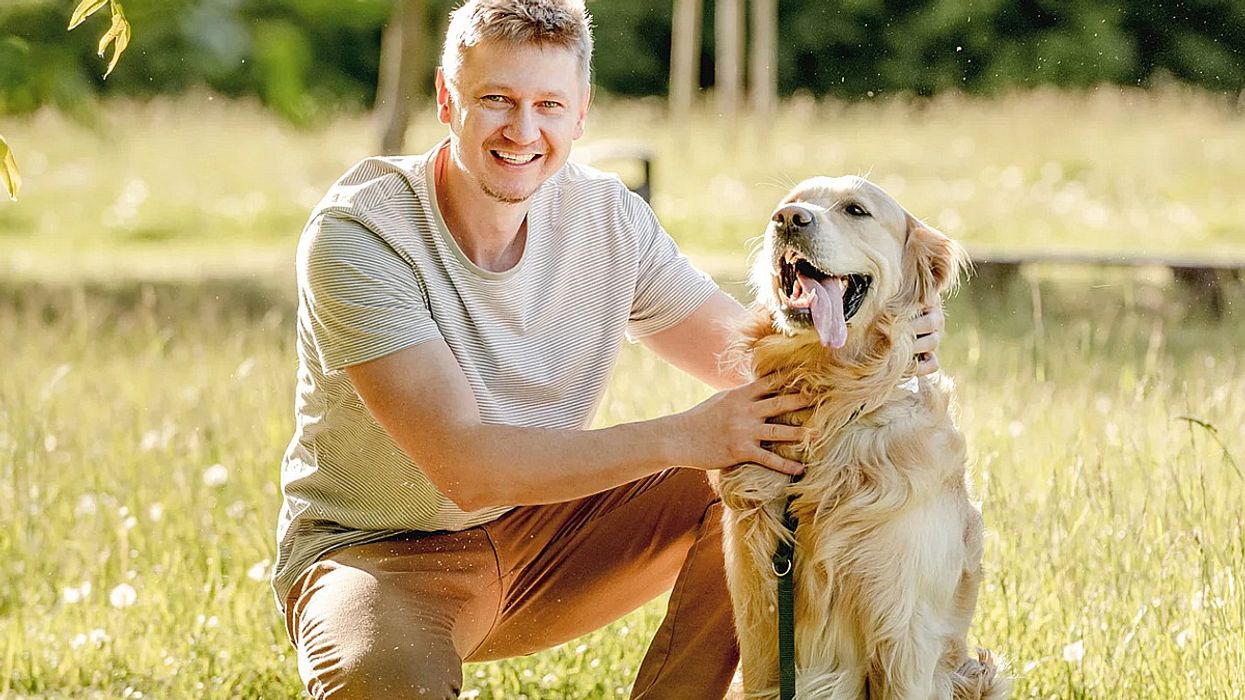 A dog and his adorable human.