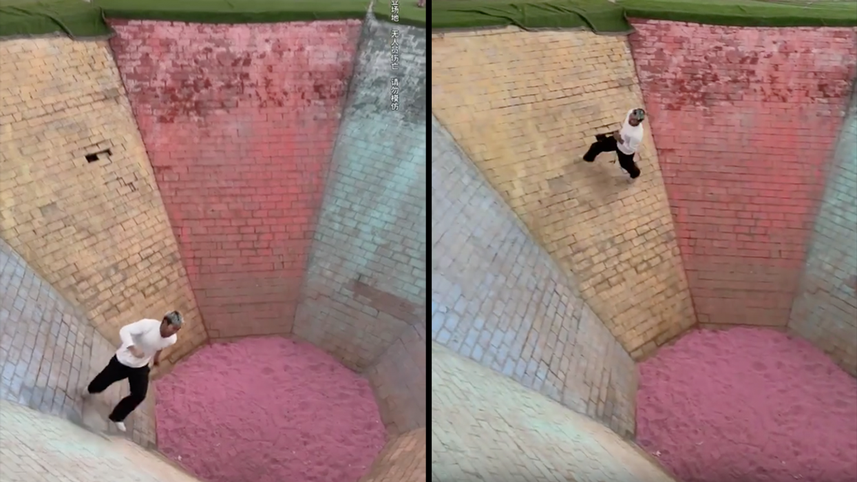 He was trapped in a 20-foot pit. Then he pulled off the ultimate escape.