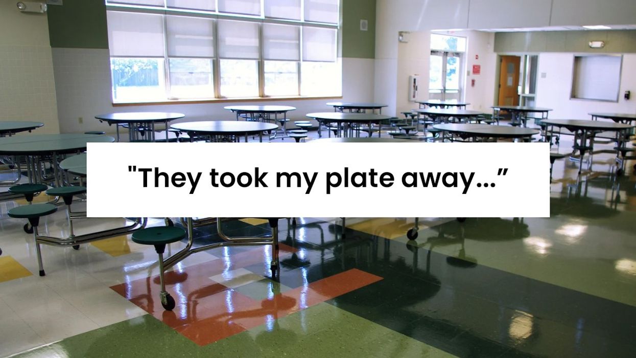 A high school cafeteria.