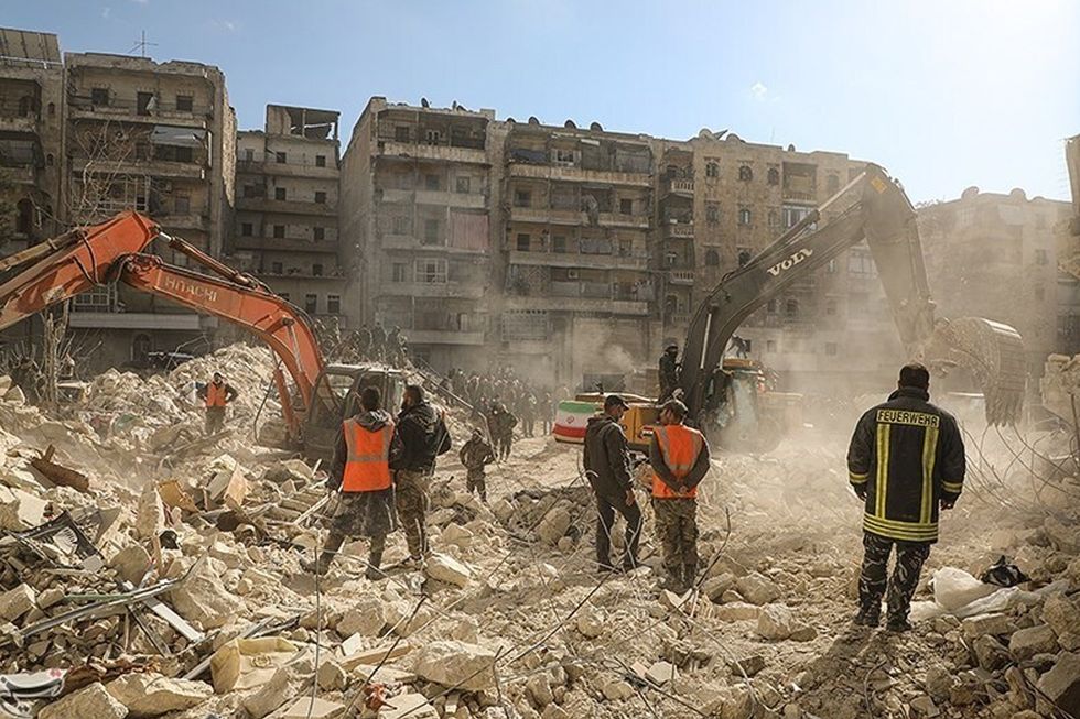 A scene of devestation following the powerful earthquake the rocked the region.