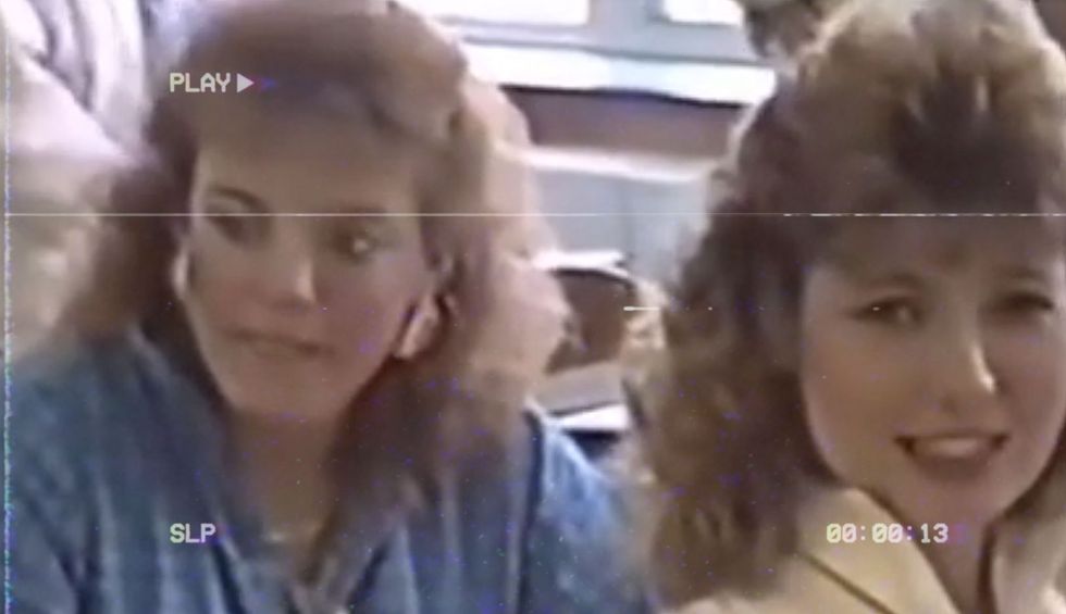 A screenshot for a video showing the different vibe in 1980s schools.