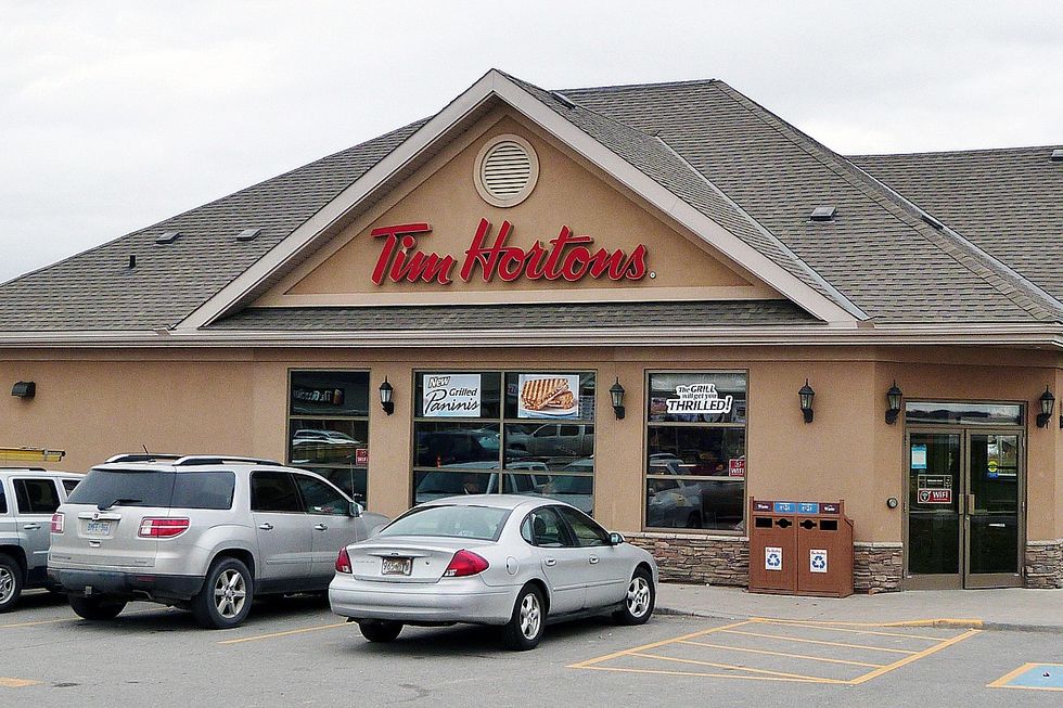 A Tim Hortons restaurant.