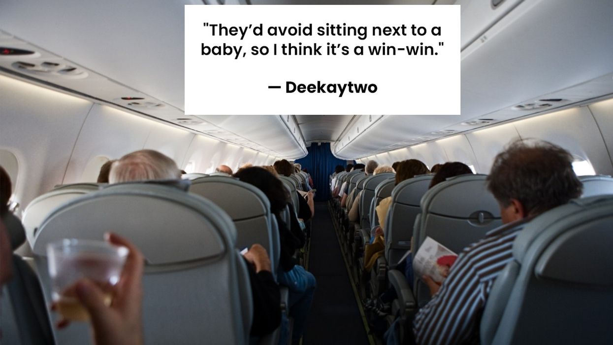 Airline passengers enjoying, or perhaps enduring, their journey.