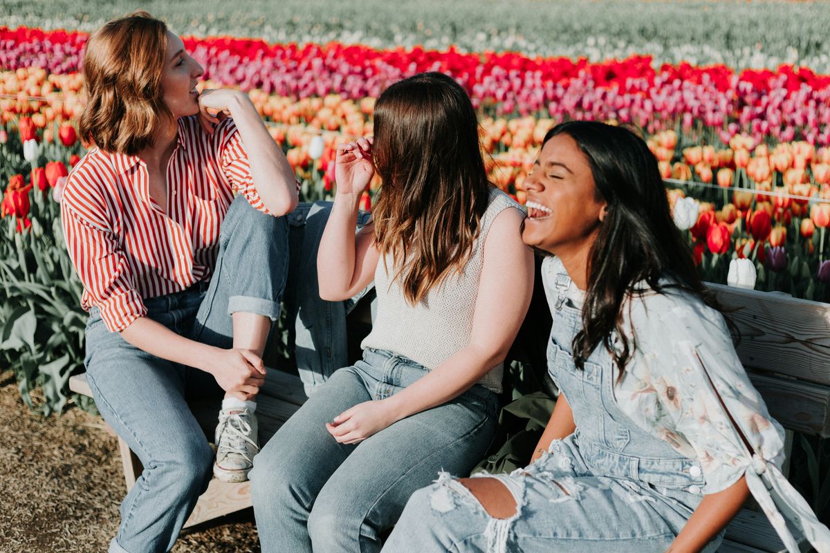 Being social, laughing, friendship