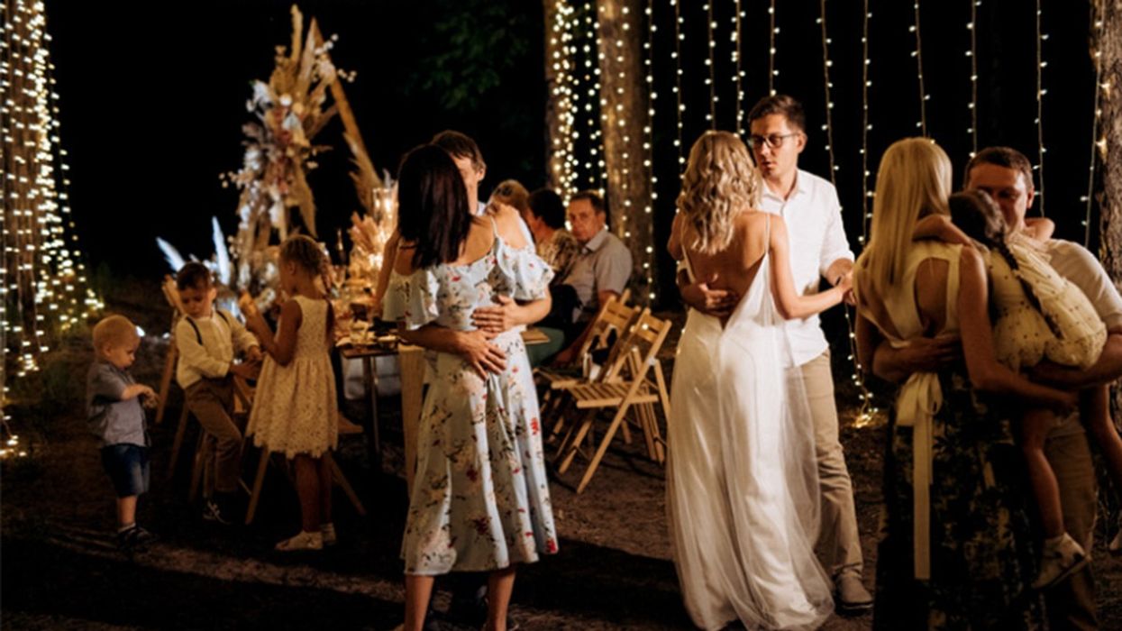 Couples dancing at a wedding.
