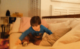 gif of child playing the floor is lava