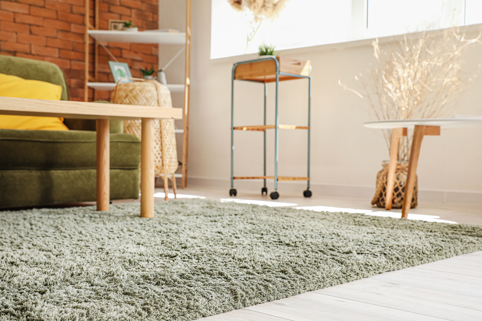 Green rug