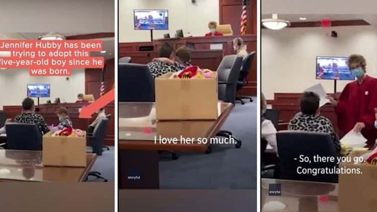 During his adoption hearing, a 5-year-old raised his hand and left everyone in tears