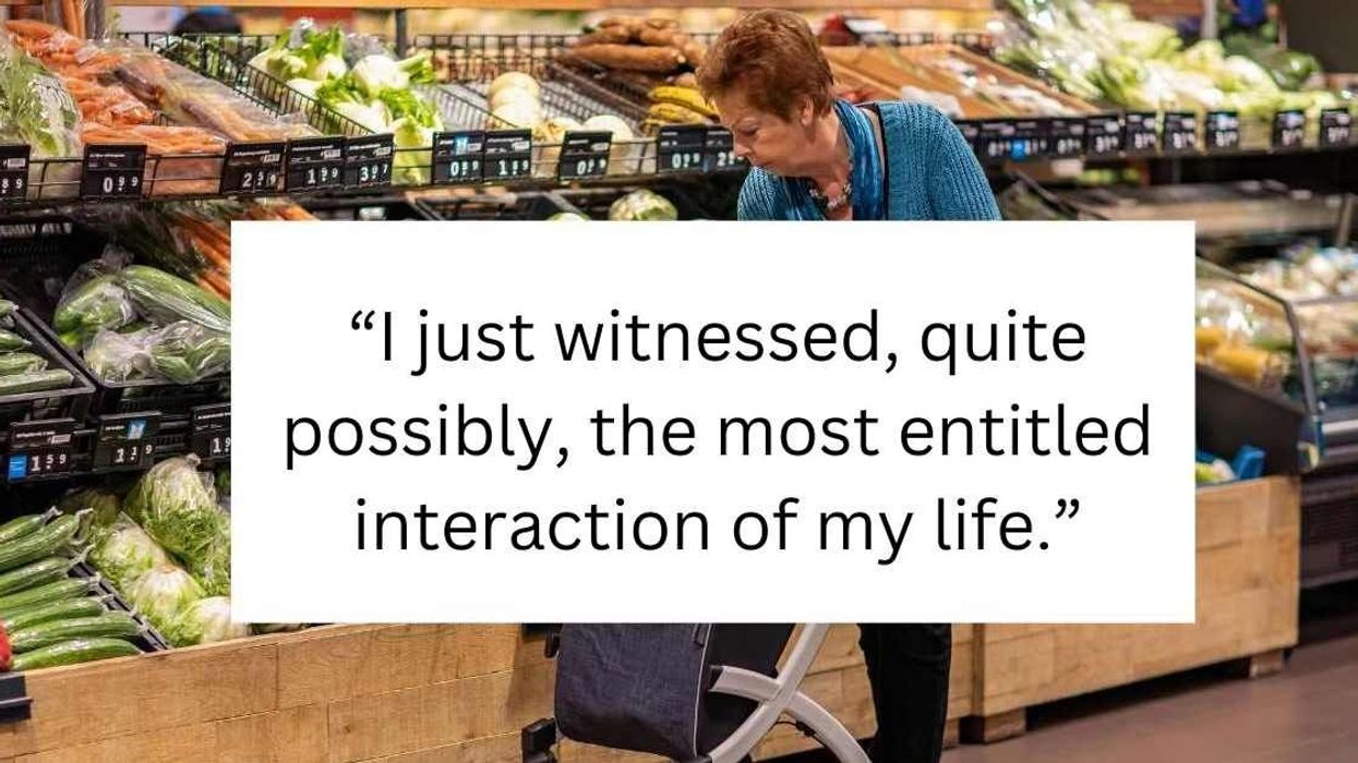Woman demands store clerk take less money for her groceries. Her husband wasn’t having it.