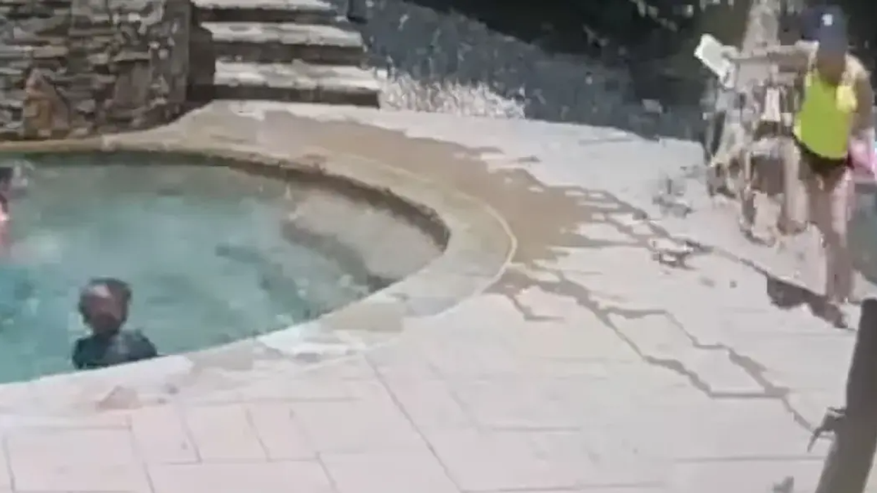 Hero son saves his sunbathing mom from death with a split-second warning