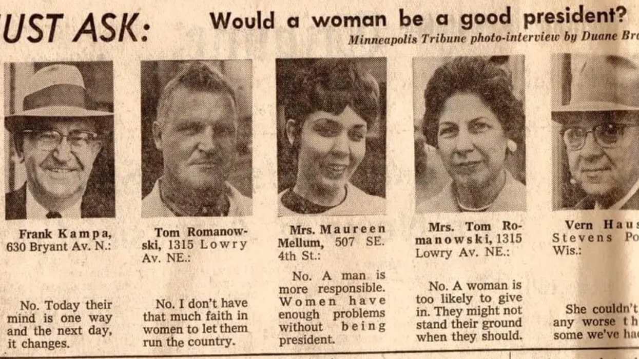 1963 newspaper goes viral because of one man's answer to 'would a woman be a good president?'