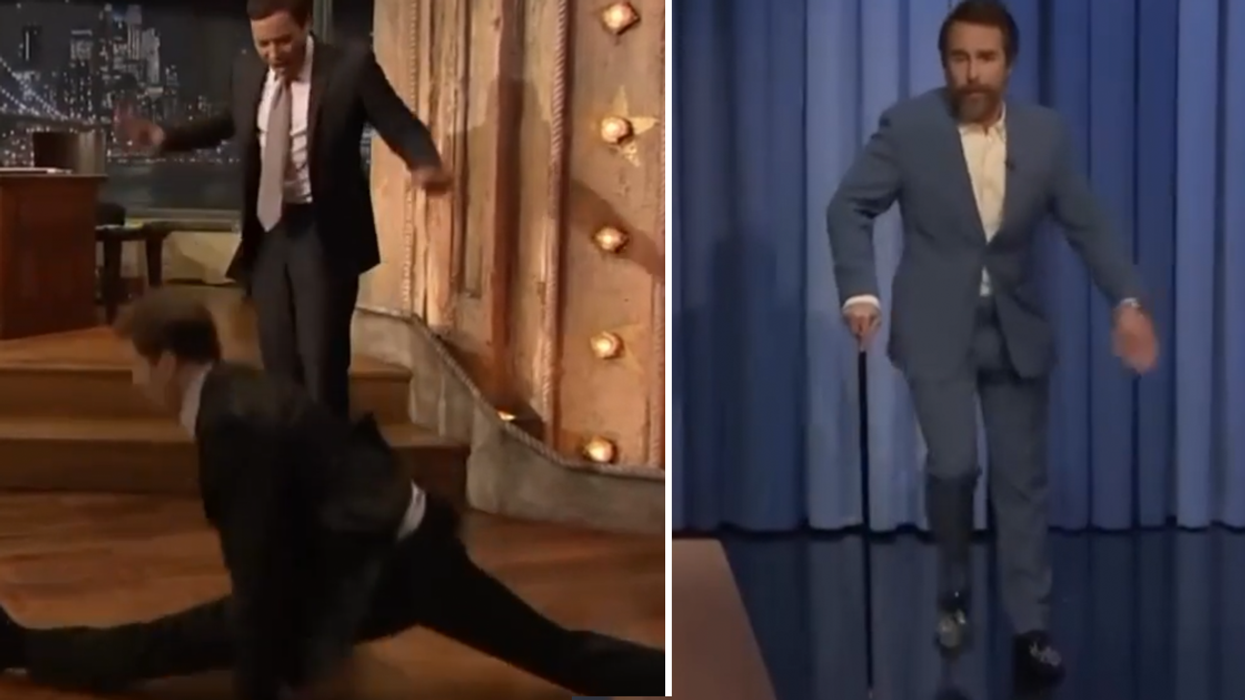 The internet is obsessed with Sam Rockwell's smooth-as-hell Tonight Show dance entrances