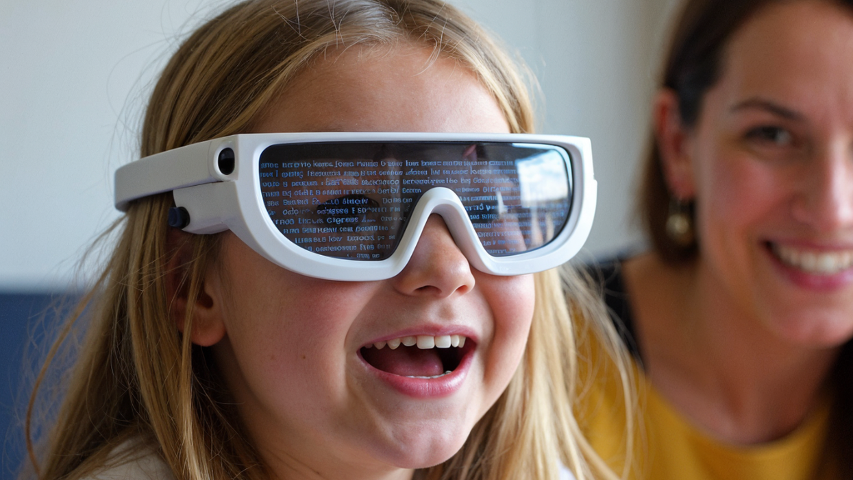 10-year-old deaf girl 'sees' words for the first time with new caption glasses