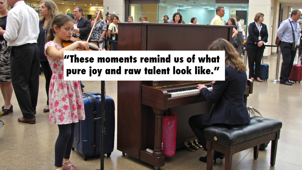 10-year-old violin prodigy stuns airport travelers with flawless Vivaldi duet