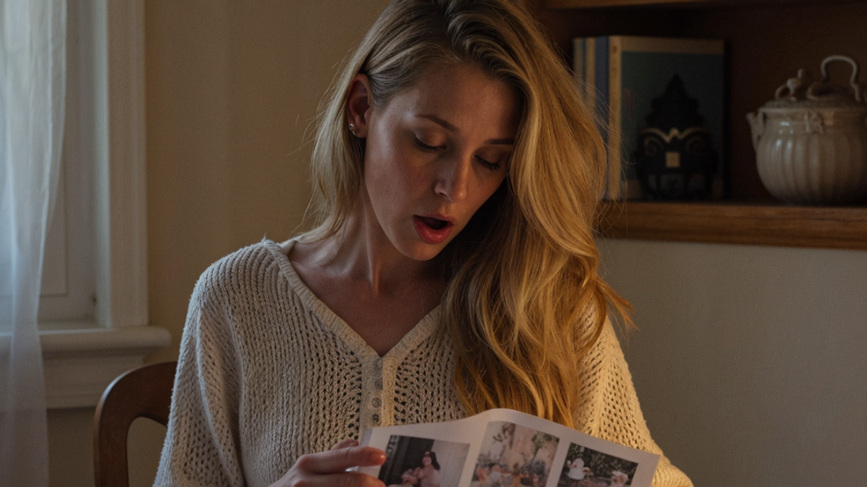 Bride browsing through wedding pics makes shocking discovery