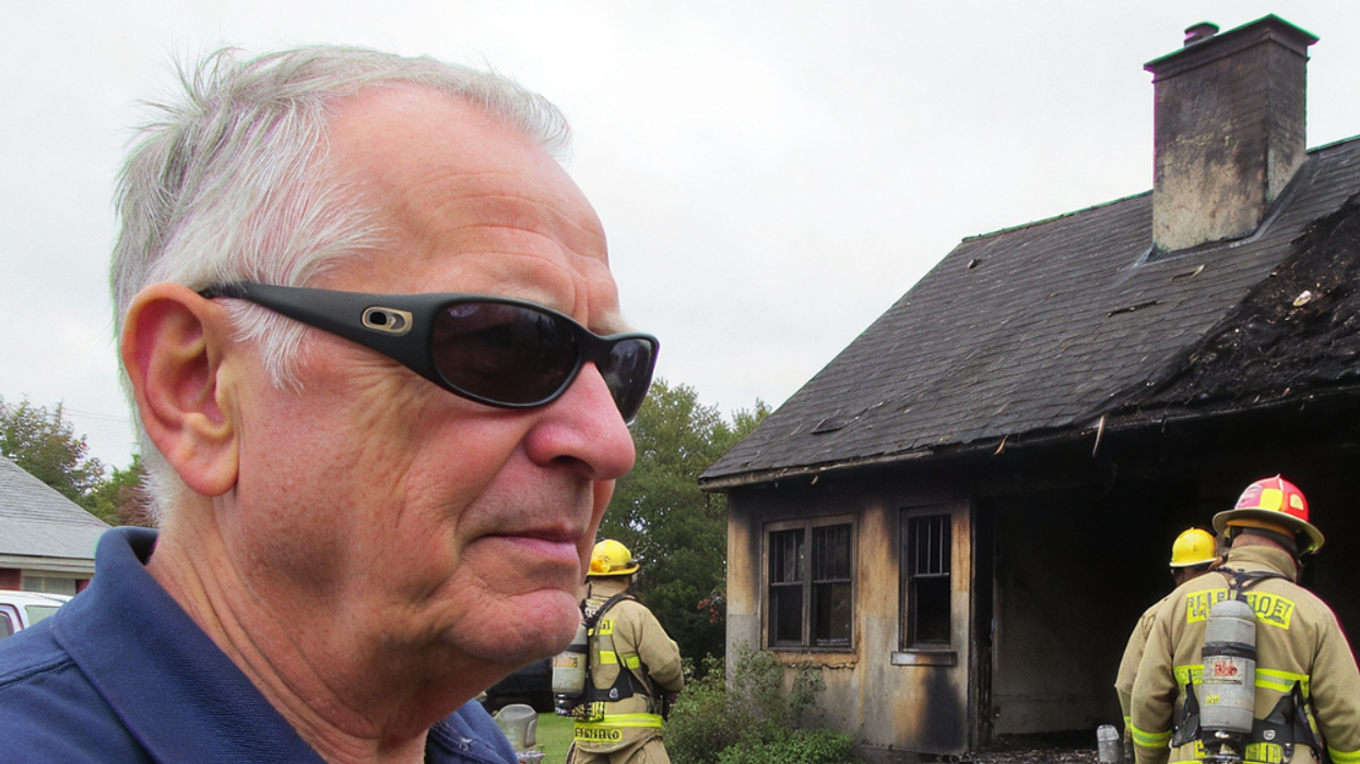 Firefighters saved his home from a wildfire. Then they left a note that left him in tears.