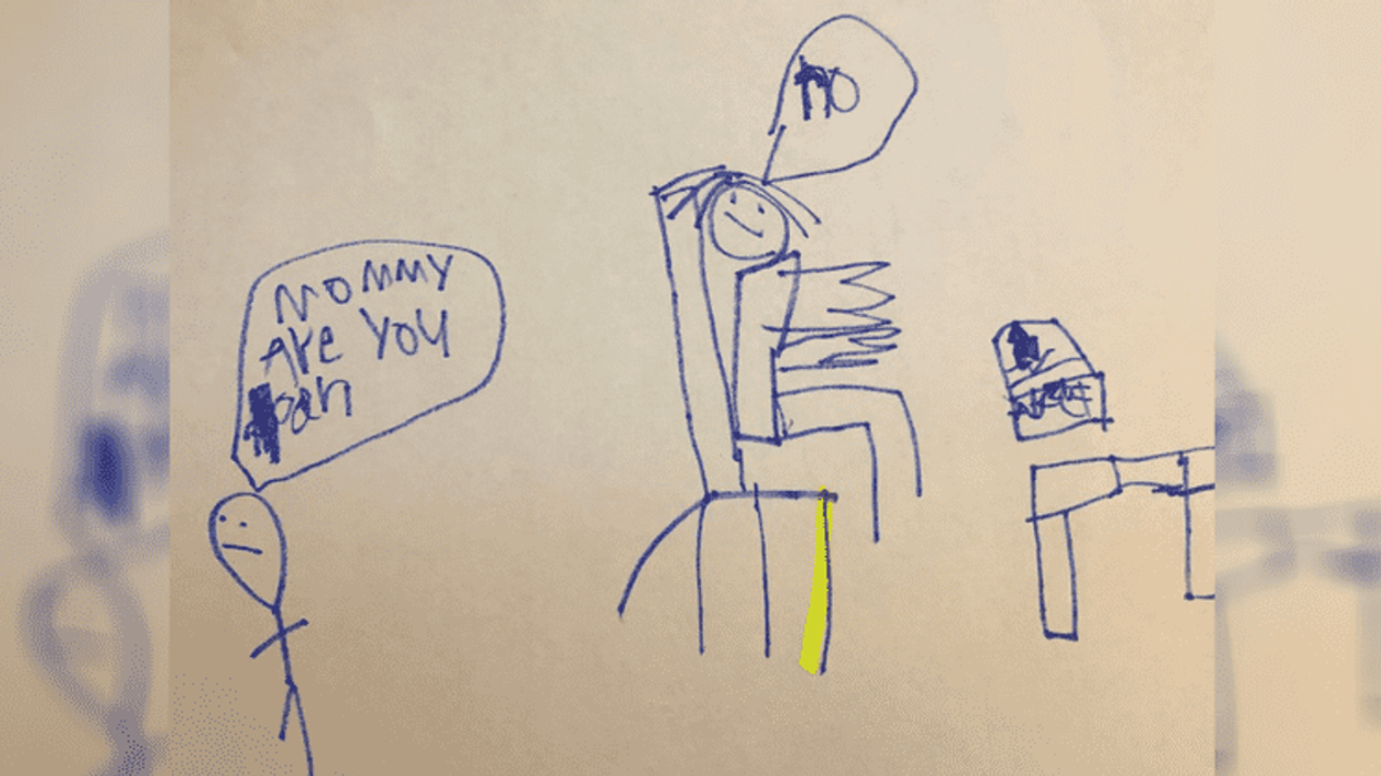 Mom left speechless after seeing what her son drew about their daily life