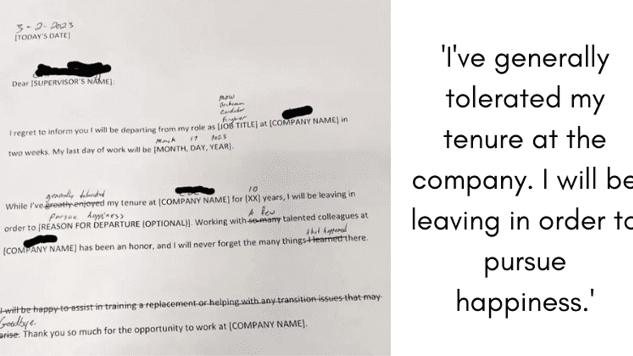 Employee’s brutally honest resignation letter is going viral for the best reason