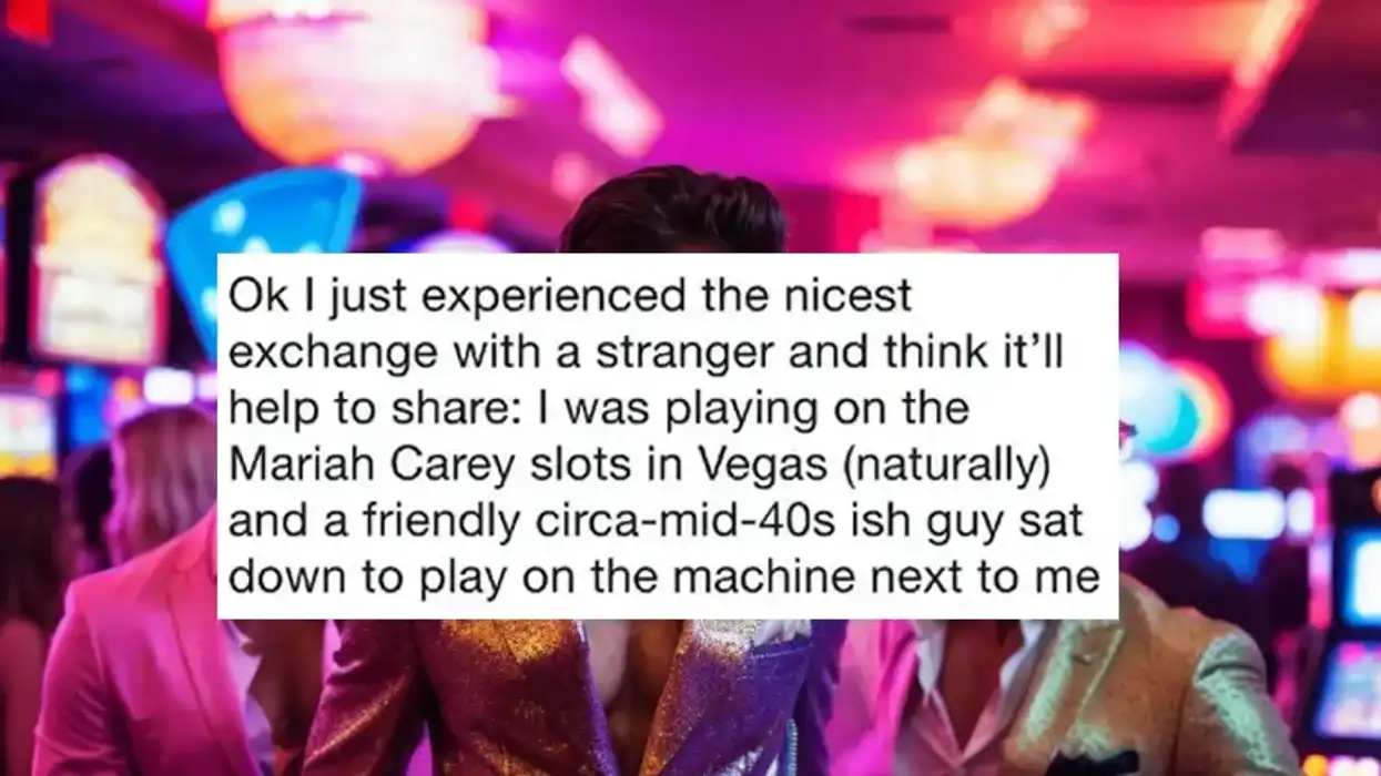 A gay man in Vegas was approached by a 40-year-old stranger asking for advice on raising his son