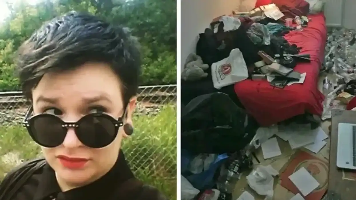 2 photos of a woman's bedroom reveal just how powerful depression can be