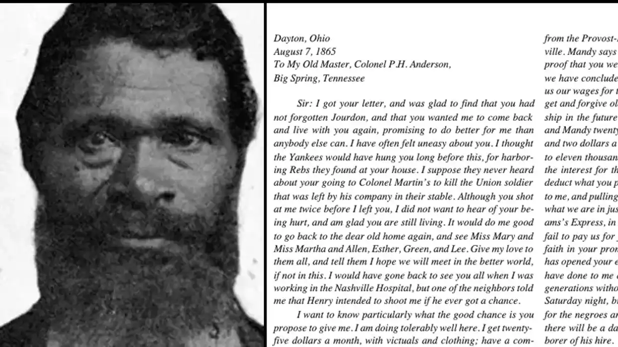 A freed slave’s letter to his former master is still shaking readers today