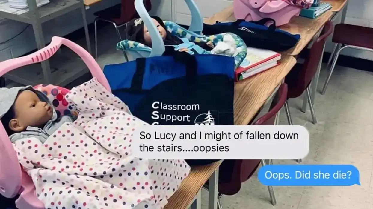 Teacher shares hilarious texts she received from students after giving them fake babies