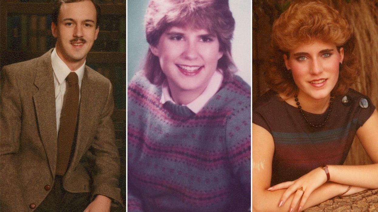 Images of teens from the 1980s.