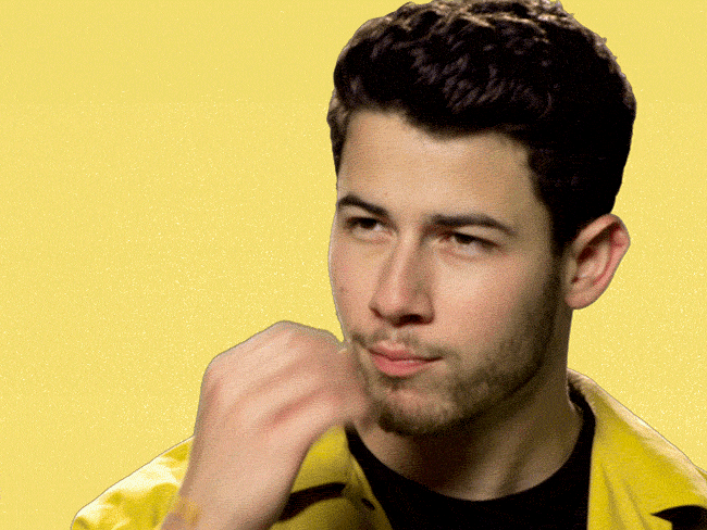 Nick Jonas GIF, doing a chef's kiss