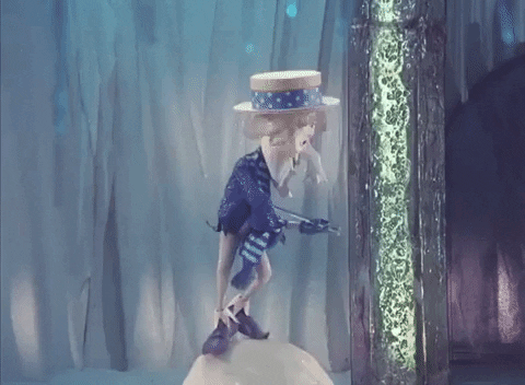 Snow Miser from "The Year Without a Santa Claus" doing a spin