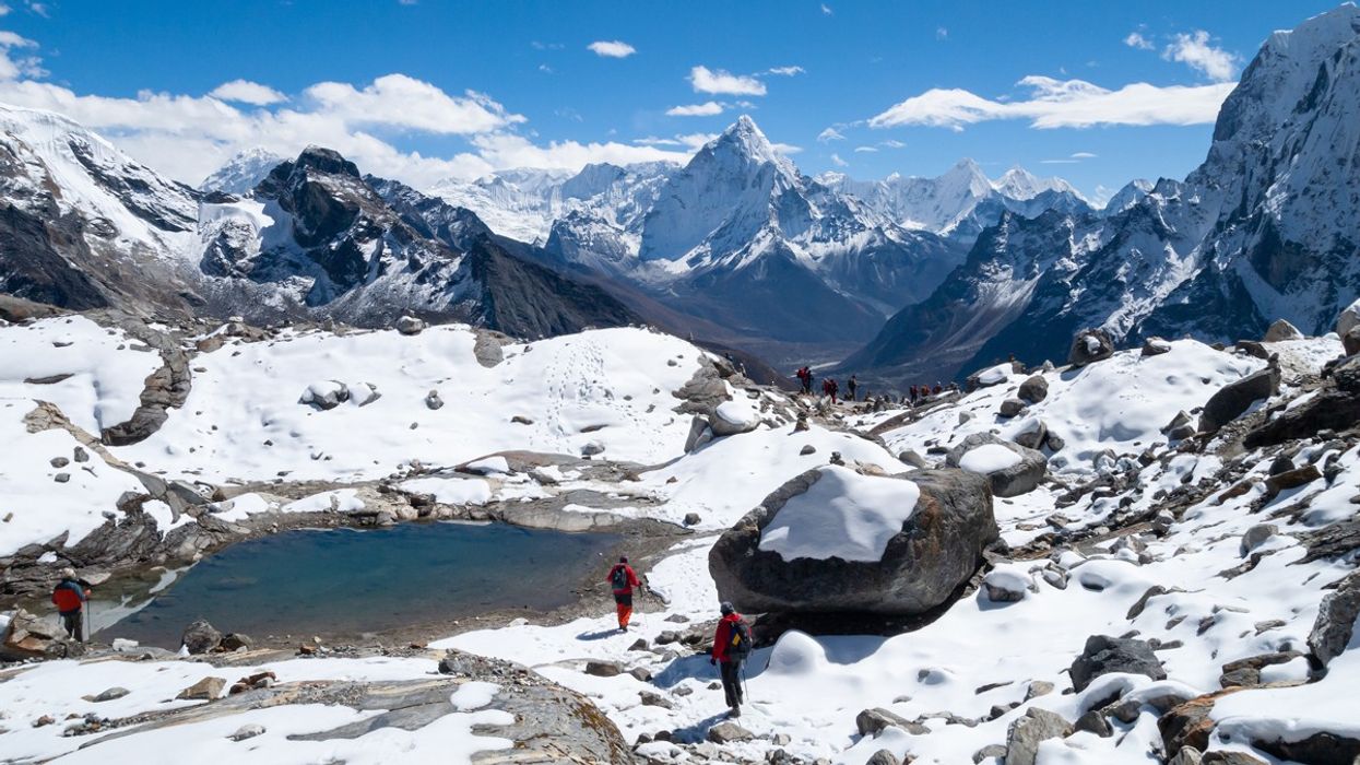 The Himalayas on a clear day.