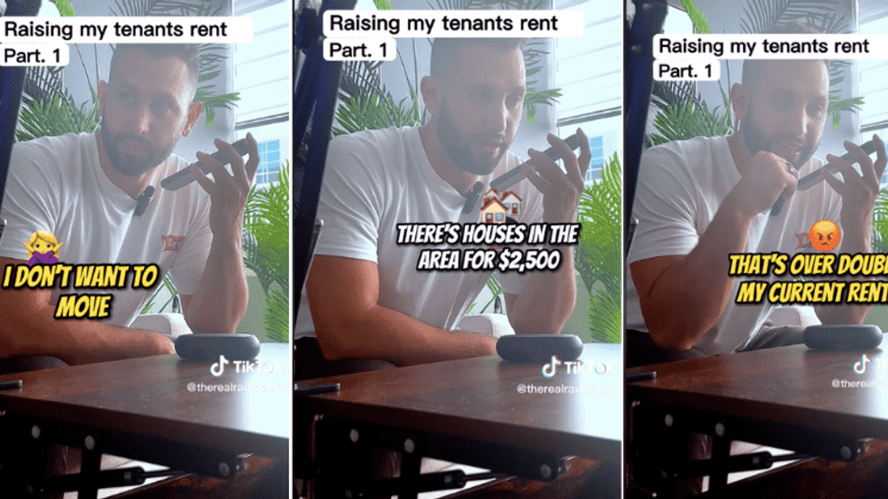 TikTok screenshot of landlord on a call.