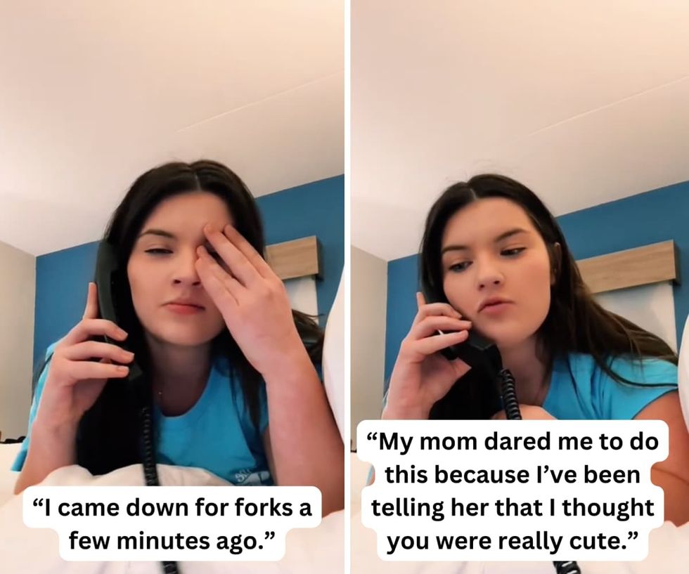 Two panels depicting a post on TikTok by Summer Pfleger.